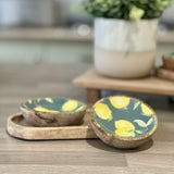 Mango Wood Dipping Bowls & Tray | Sicilian Orchard