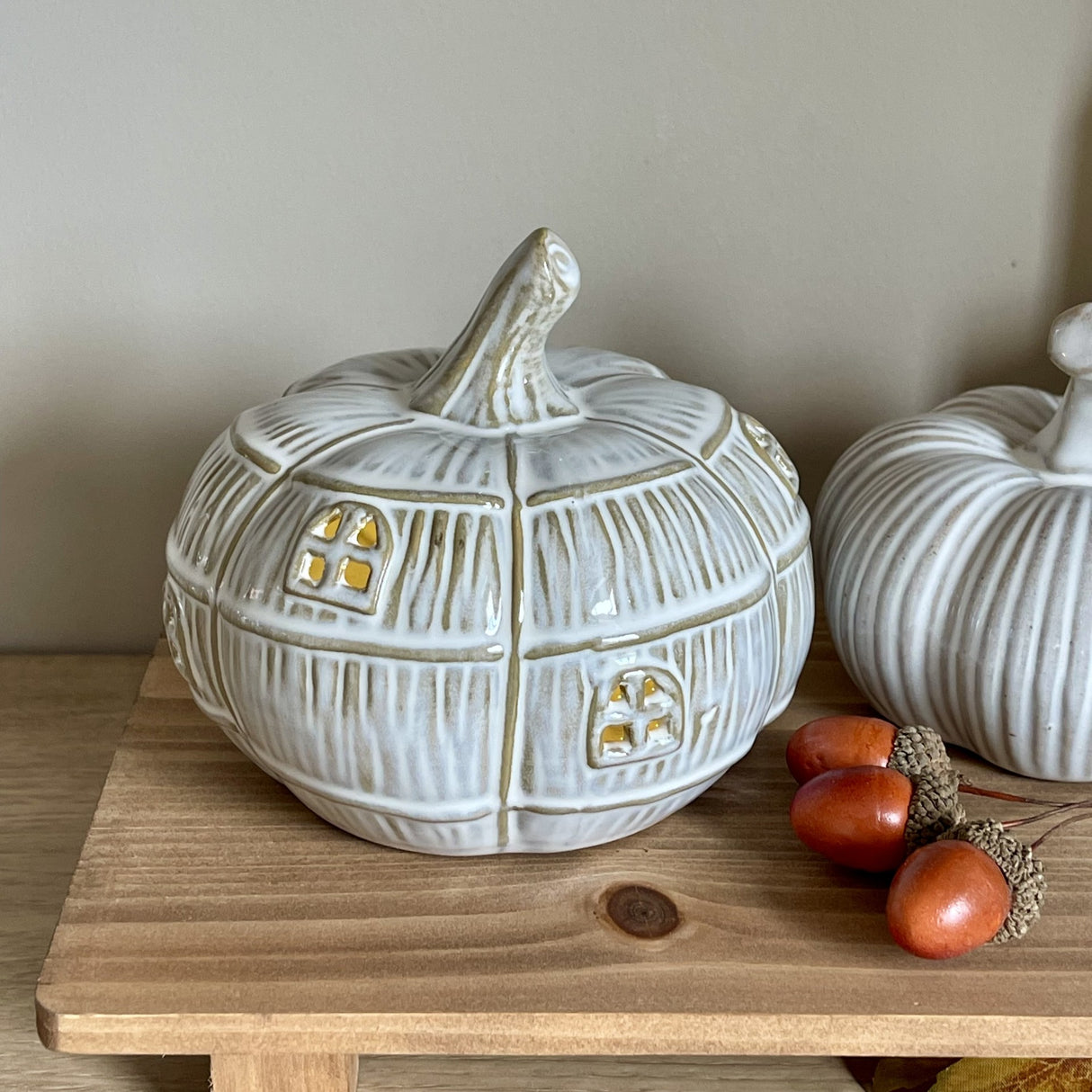 LED Ceramic Pumpkin House