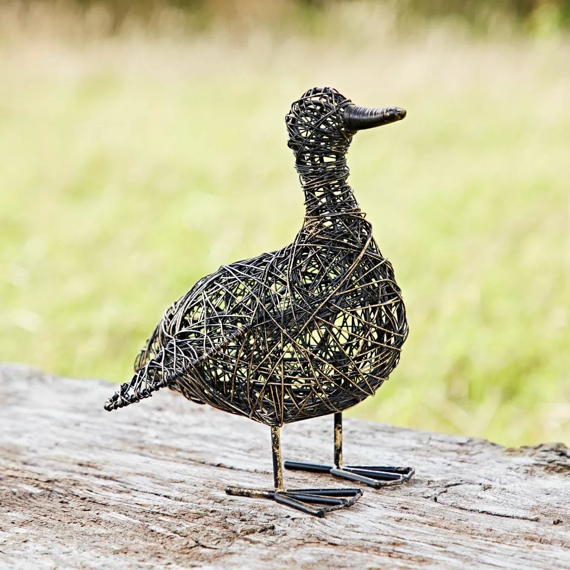 Small Flapping Duck Wire Garden Ornament