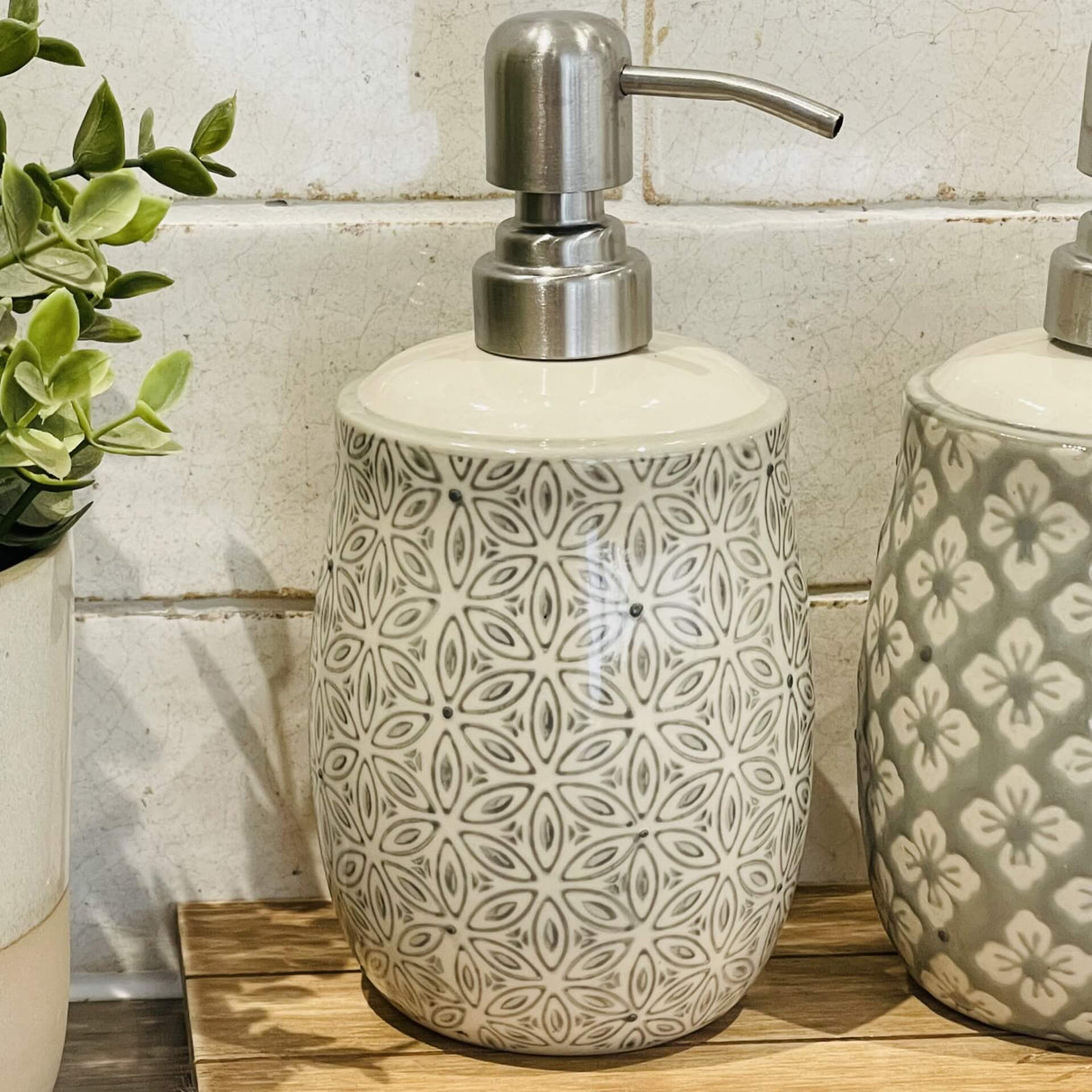 Soap Dispenser | Grey Floral