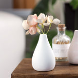 Concrete Teardrop Bud Vase | White