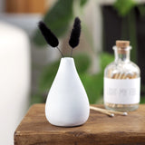 Concrete Teardrop Bud Vase | White