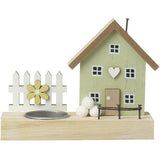 Wooden T-Light House Decoration | 15cm