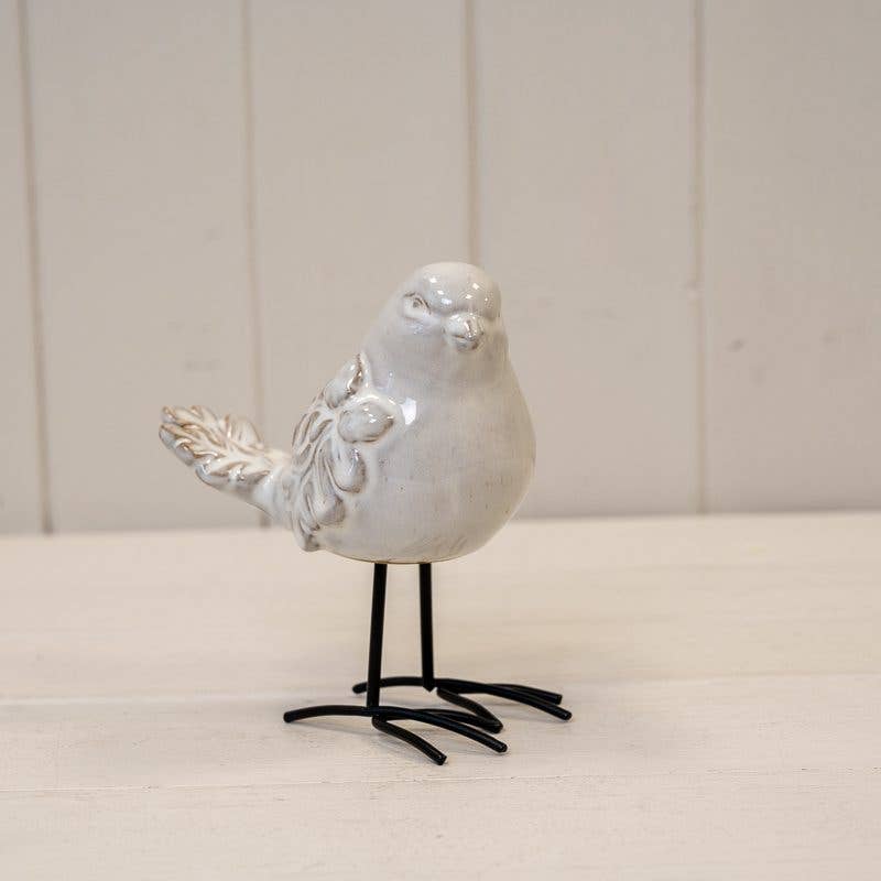 Glazed Ceramic Bird Ornament