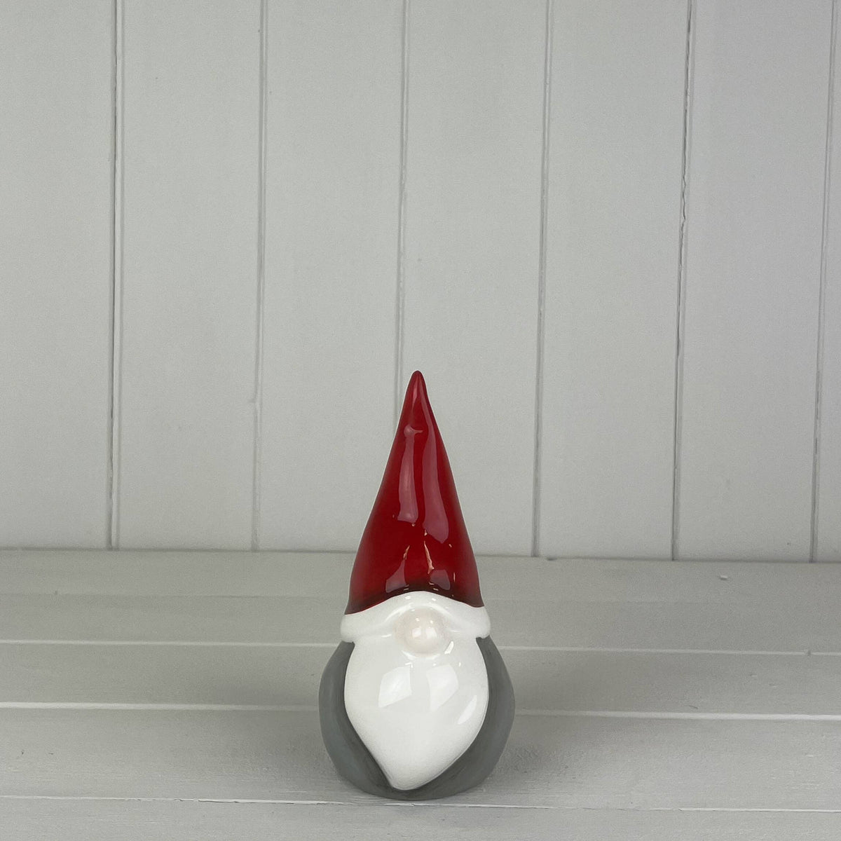 Grey/Red Ceramic Gonk 16cm