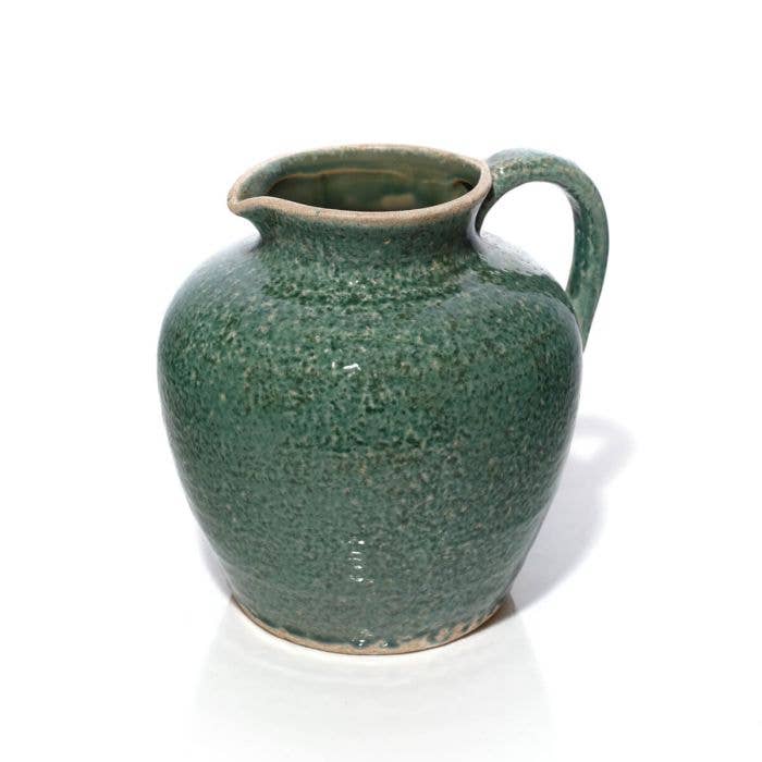 Antiqued Reactive Glaze Jug | Green