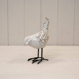 Glazed Ceramic Pecking Bird Ornament