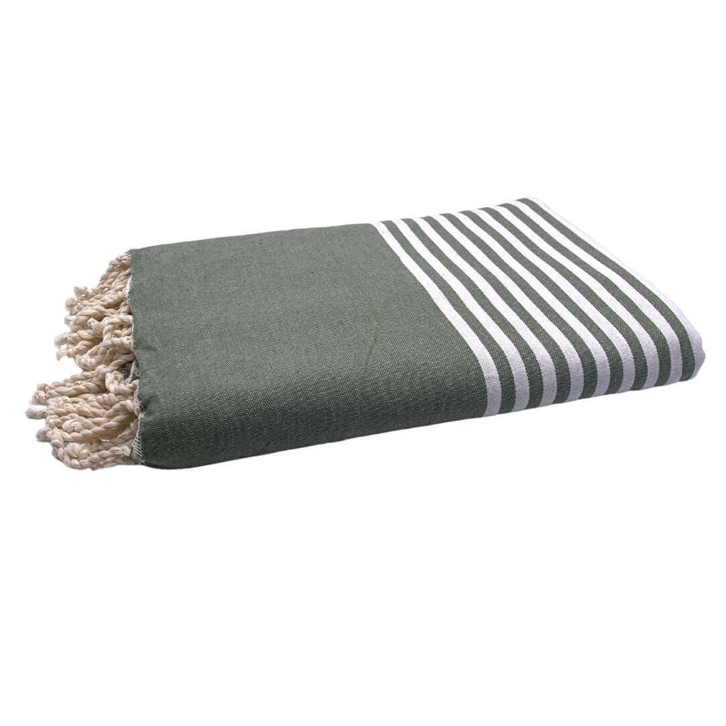 Cotton Throw - Recycled Cotton - Olive - Starburst Interiors Limited