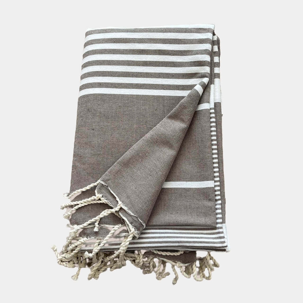 Cotton Throw - Recycled Cotton - Taupe - Starburst Interiors Limited