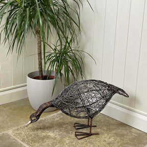 Garden Ornament - Handmade Drinking Duck - Starburst Interiors Limited