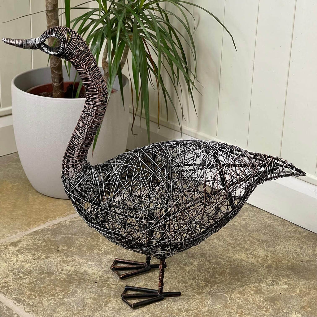 Garden Ornament - Handmade Wire Goose - Starburst Interiors Limited