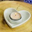 Heart Shaped Tealight Holder - White - Starburst Interiors Limited