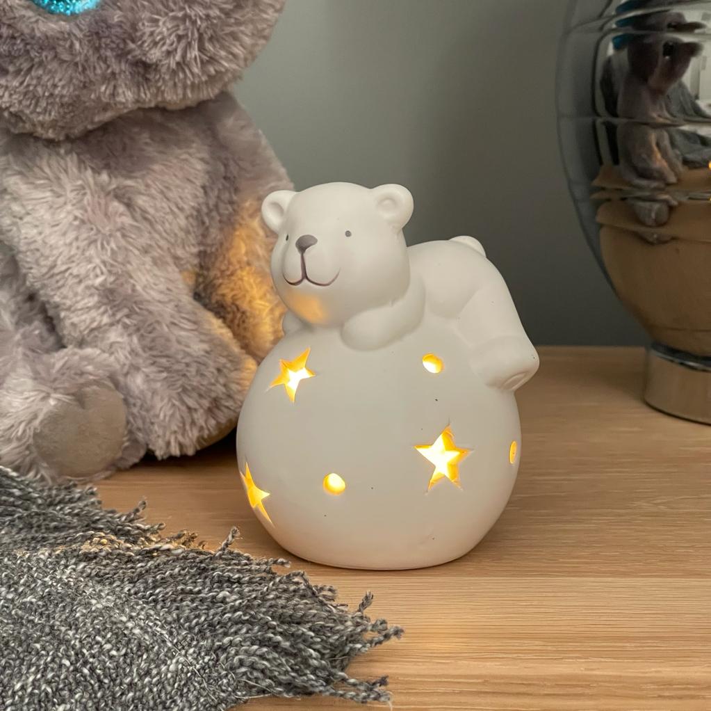 LED Star Ball With Bear - Starburst Interiors Limited