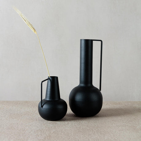 Mona Black Metal Vase - Starburst Interiors Limited