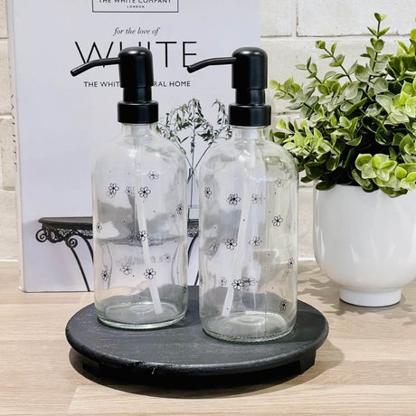 Pump Bottles, Floral | Set of 2 - Starburst Interiors Limited