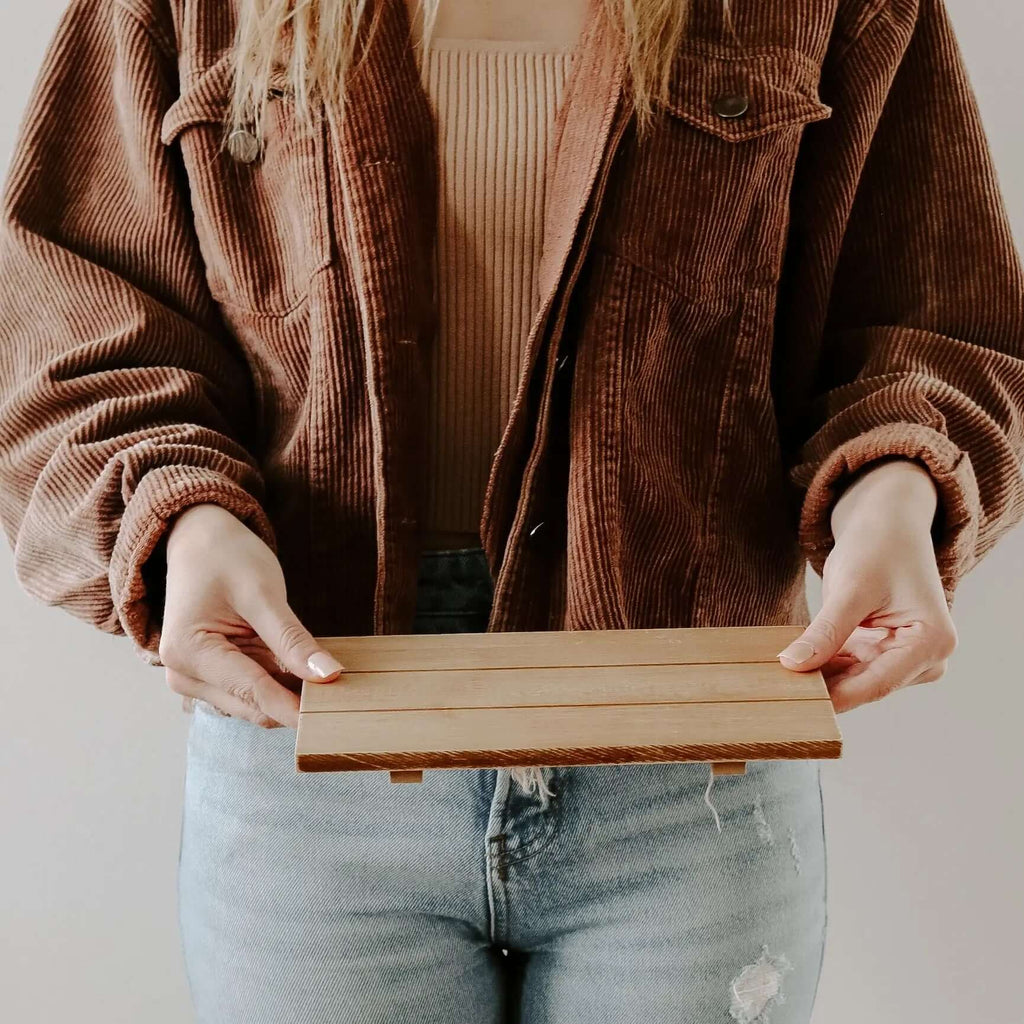 Rectangle Wooden Display Tray - Starburst Interiors Limited