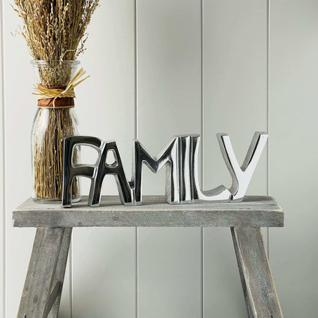 Recycled Metal Sign - FAMILY - Starburst Interiors Limited