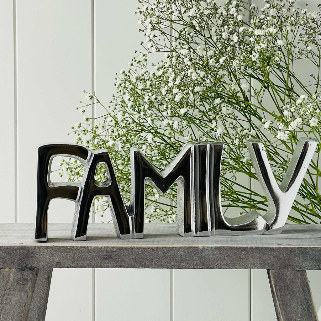 Recycled Metal Sign - FAMILY - Starburst Interiors Limited