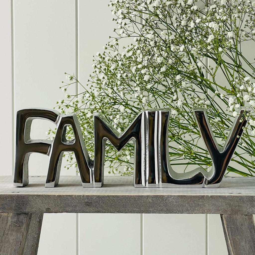 Recycled Metal Sign - FAMILY - Starburst Interiors Limited