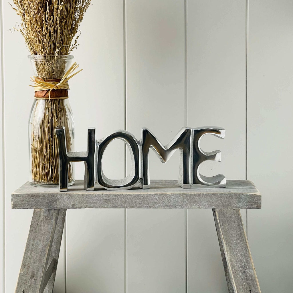 Recycled Metal Sign - HOME - Starburst Interiors Limited