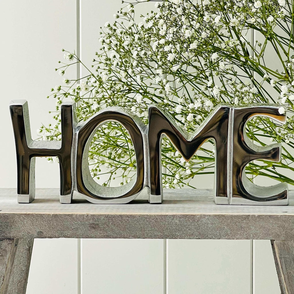 Recycled Metal Sign - HOME - Starburst Interiors Limited