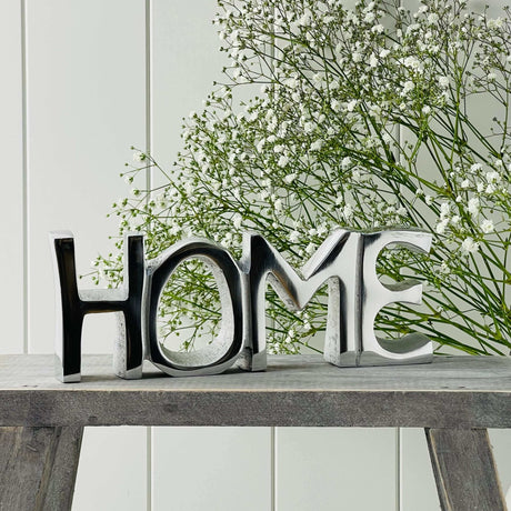 Recycled Metal Sign - HOME - Starburst Interiors Limited