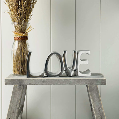 Recycled Metal Sign - LOVE - Starburst Interiors Limited