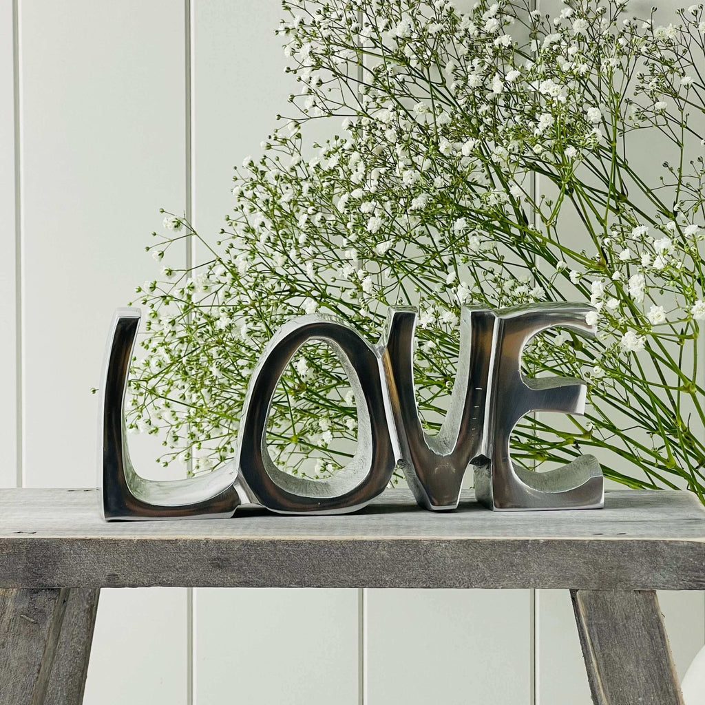 Recycled Metal Sign - LOVE - Starburst Interiors Limited