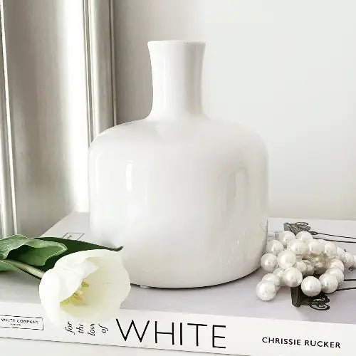 Riley White Vase - Starburst Interiors Limited