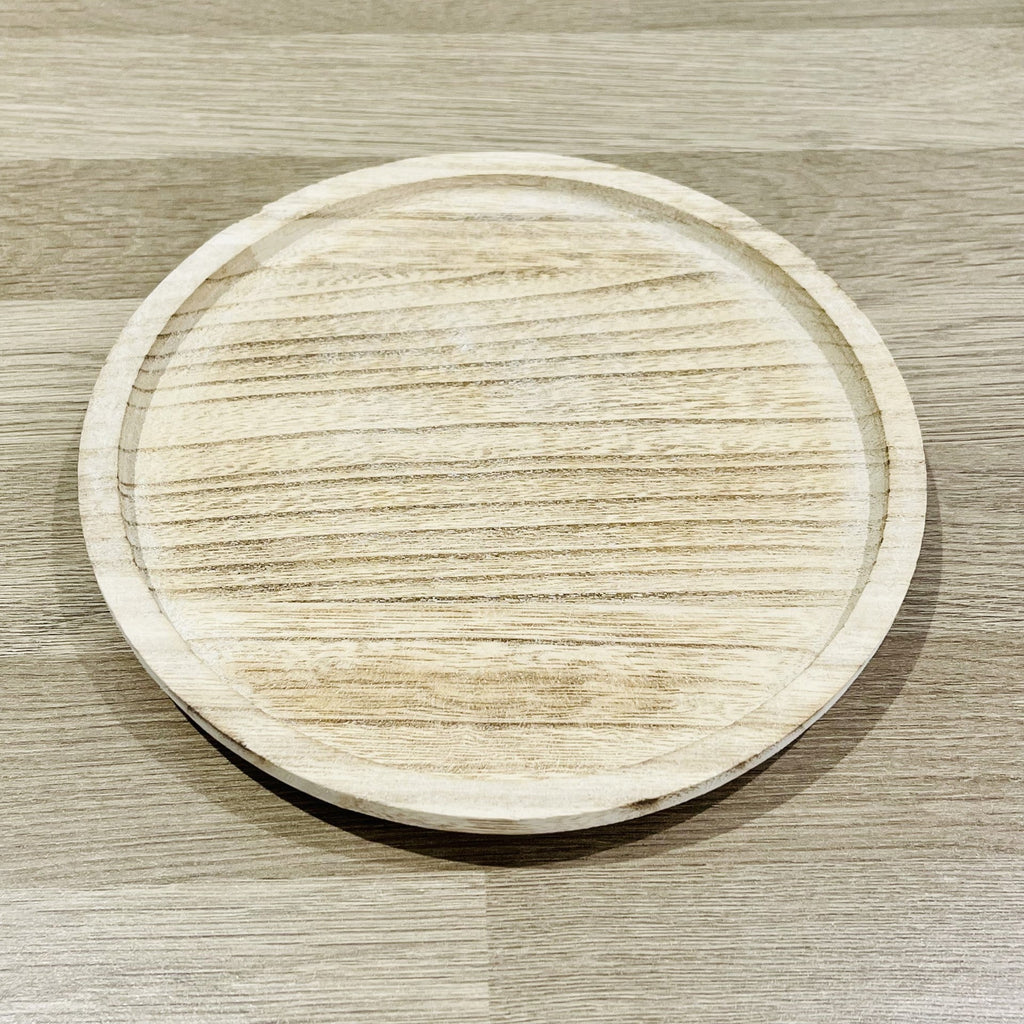 Rustic Round Wooden Tray - Starburst Interiors Limited
