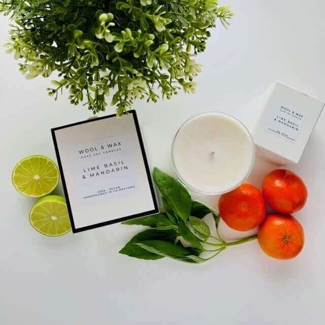 Scented Candle - Lime, Basil & Mandarin - Starburst Interiors Limited