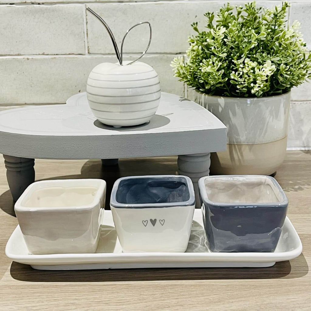 Snack Dish Set with Tray - Starburst Interiors Limited