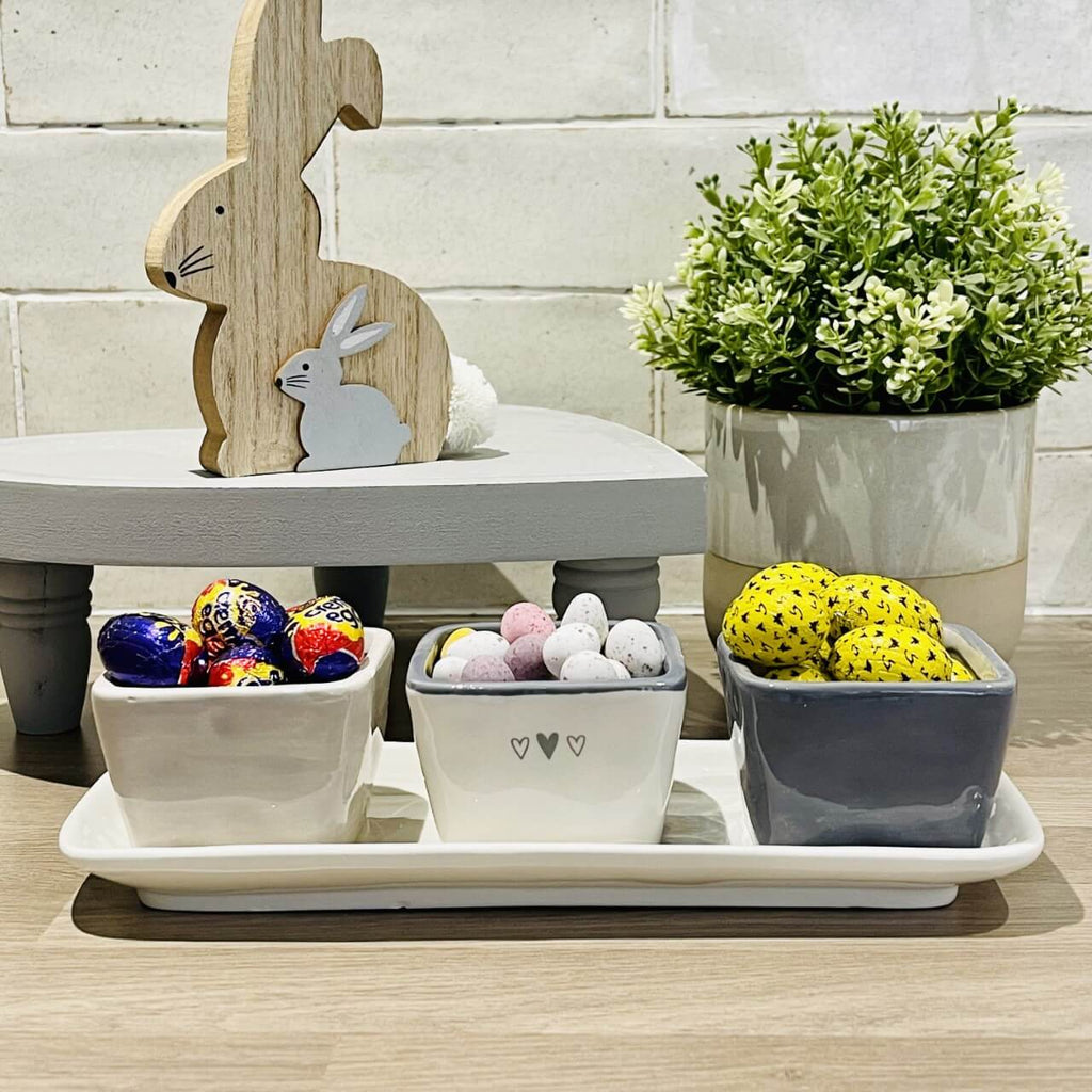 Snack Dish Set with Tray - Starburst Interiors Limited