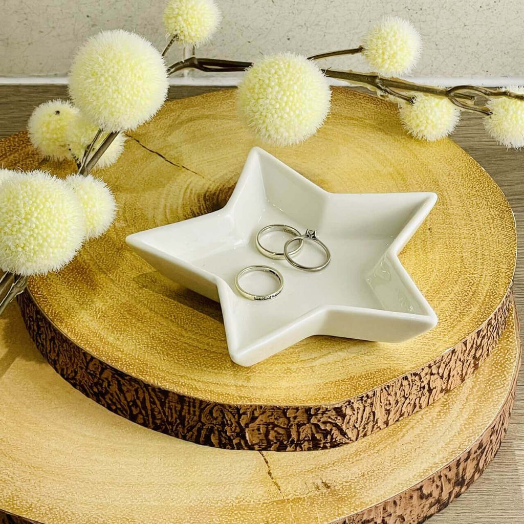 Star Shaped Trinket Dish - White - Starburst Interiors Limited